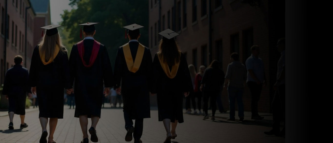 Graduates in academic gowns